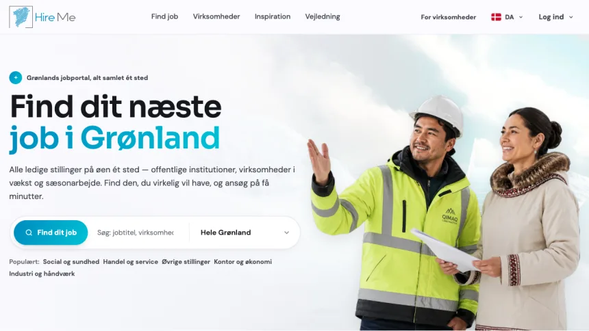 HireMe, portal z ofertami pracy dla Grenlandii