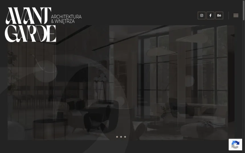 Strona internetowa Avantgarde Interiors, realizacja Weblix