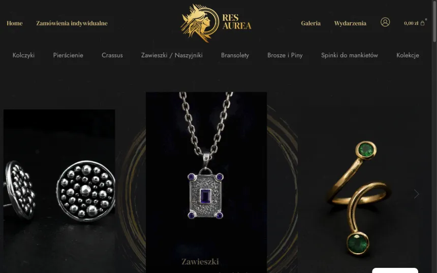 Strona internetowa Resaurea, realizacja Weblix