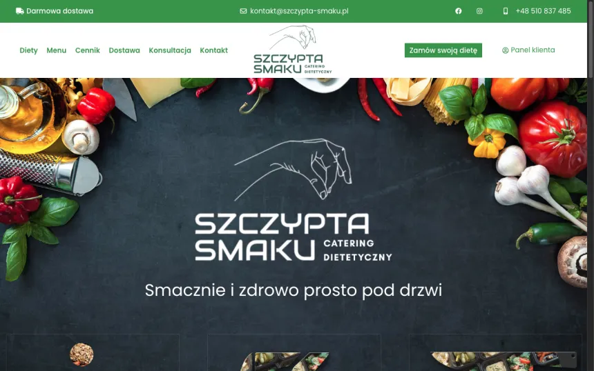 Strona internetowa Szczypta Smaku — realizacja Weblix