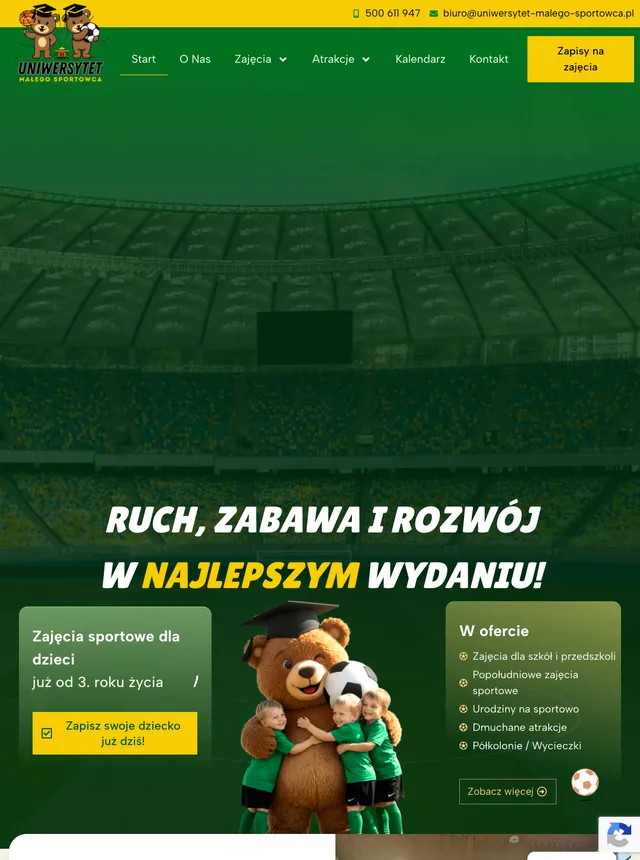 Uniwersytet Małego Sportowca, Sport dzieci